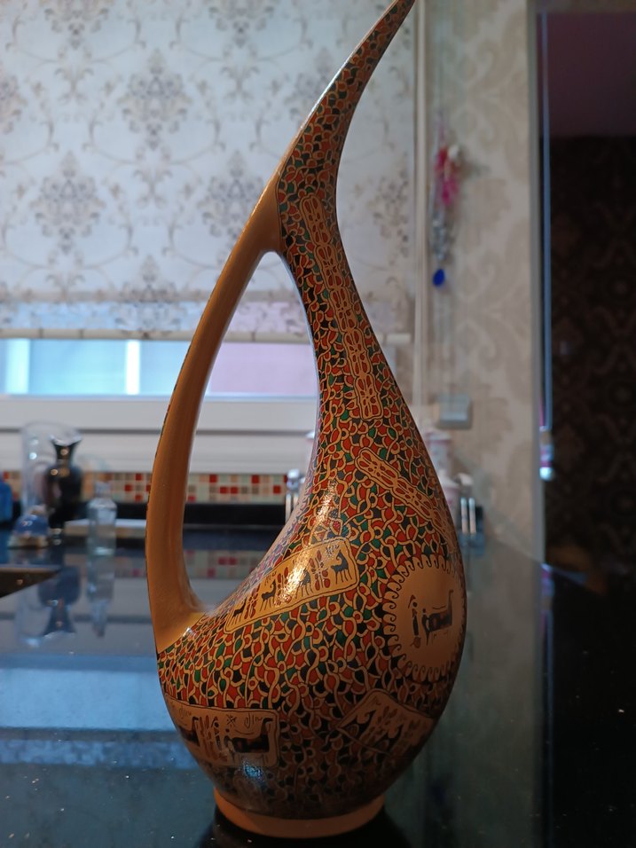 Antika Hitit Geyik Kil Vazo 38cm Dekoratif - Görsel 2