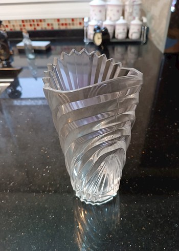 Kristal Vazo Hakiki Büyük Boy Ağır 23cm - Görsel 3