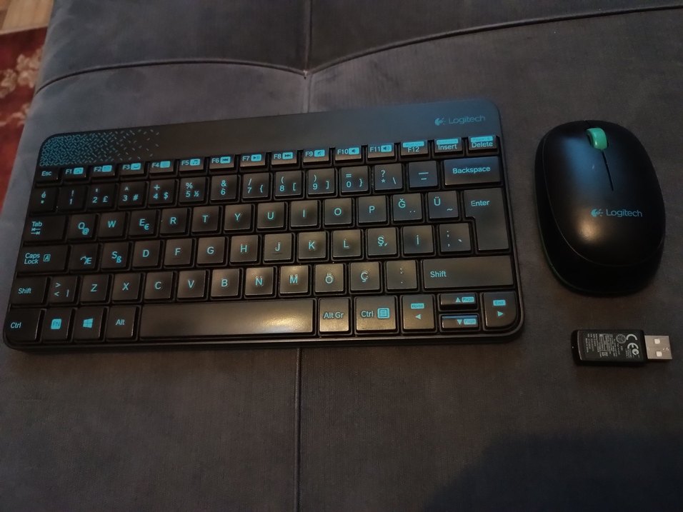 Logitech K250 Kablosuz Klavye M212 Kablosuz Mouse Seti - Görsel 3