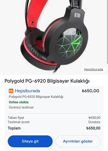Polygold PG6920 Oyuncu Gamer Kulaklığı Kablolu - Görsel 6