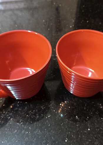 Art de Cousine by Stoneware Kırmızı İki Seramik Kupa 300ml - Görsel 2