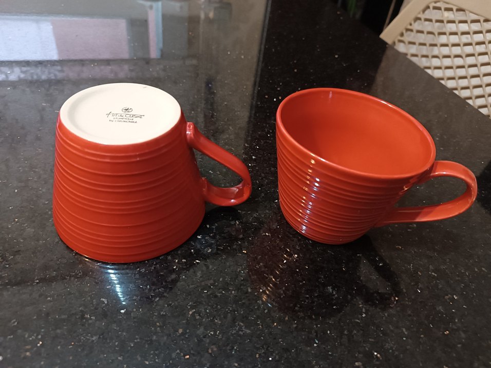 Art de Cousine by Stoneware Kırmızı İki Seramik Kupa 300ml - Görsel 3