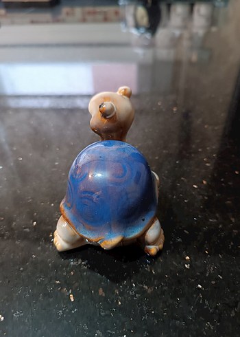 Sevimli Kaplumbağa Dekor Obje Seramik 8cm - Görsel 4