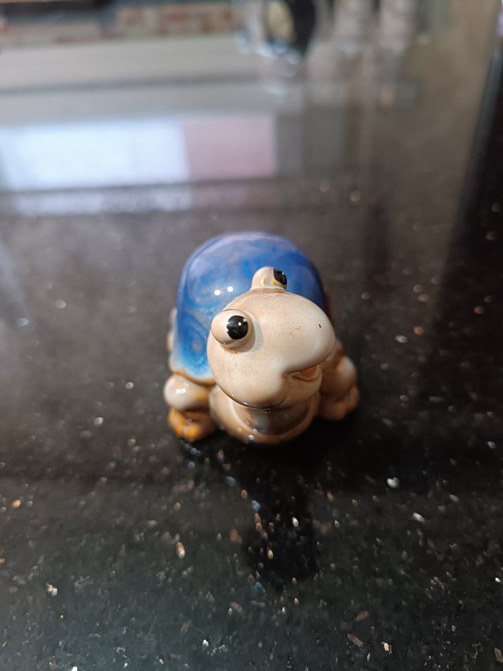 Sevimli Kaplumbağa Dekor Obje Seramik 8cm - Görsel 2