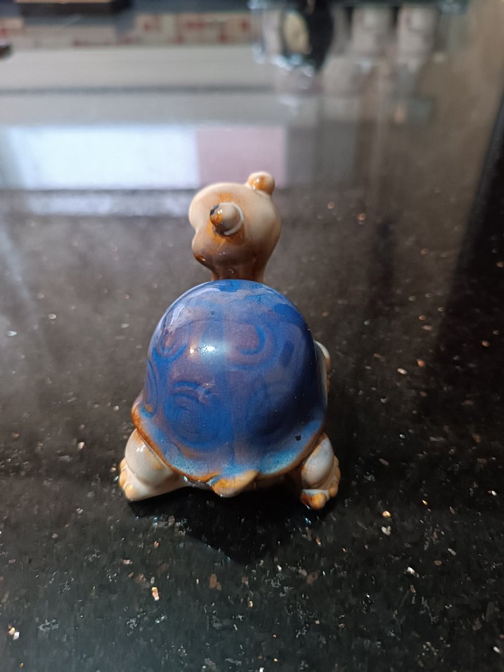 Sevimli Kaplumbağa Dekor Obje Seramik 8cm - Görsel 4