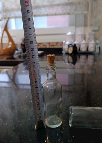 Minyatür Mantar Kapaklı Cam Şişe Seti 13cm - Görsel 5