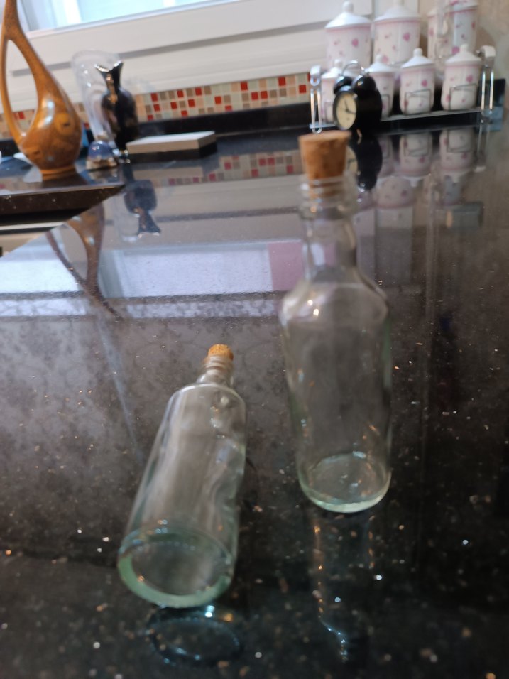 Minyatür Mantar Kapaklı Cam Şişe Seti 13cm - Görsel 3