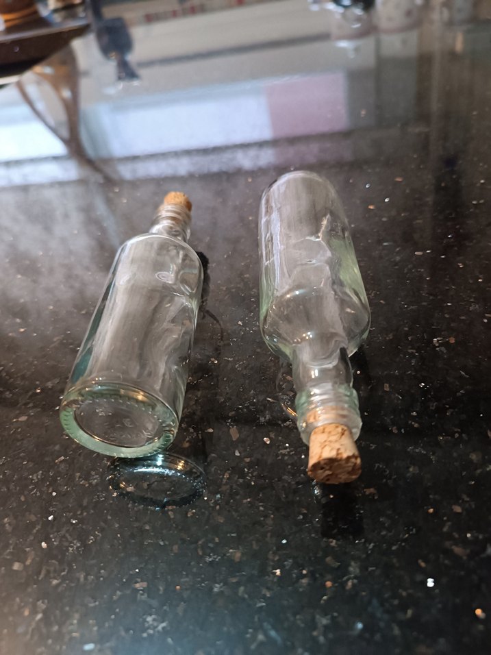 Minyatür Mantar Kapaklı Cam Şişe Seti 13cm - Görsel 4