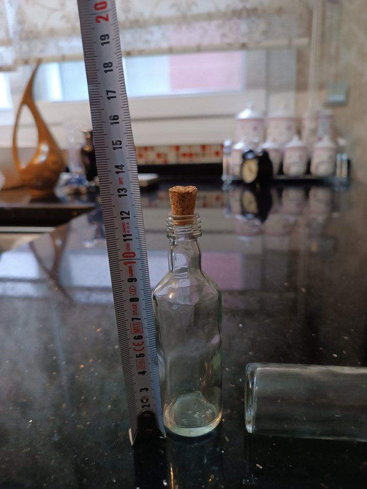 Minyatür Mantar Kapaklı Cam Şişe Seti 13cm - Görsel 5