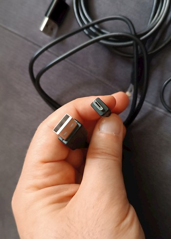 Micro USB Telefon Şarj Kablosu 3 adet farklı boylarda - Görsel 2