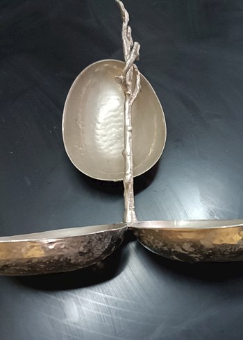 Alman gümüşü şekerlik fonksiyonel stand dekor obje - Görsel 3