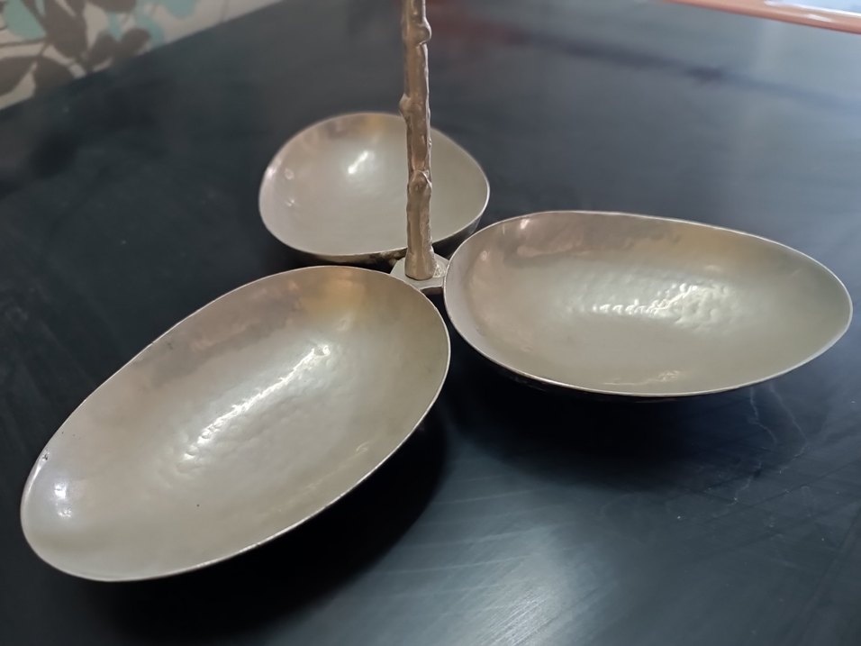 Alman gümüşü şekerlik fonksiyonel stand dekor obje - Görsel 2