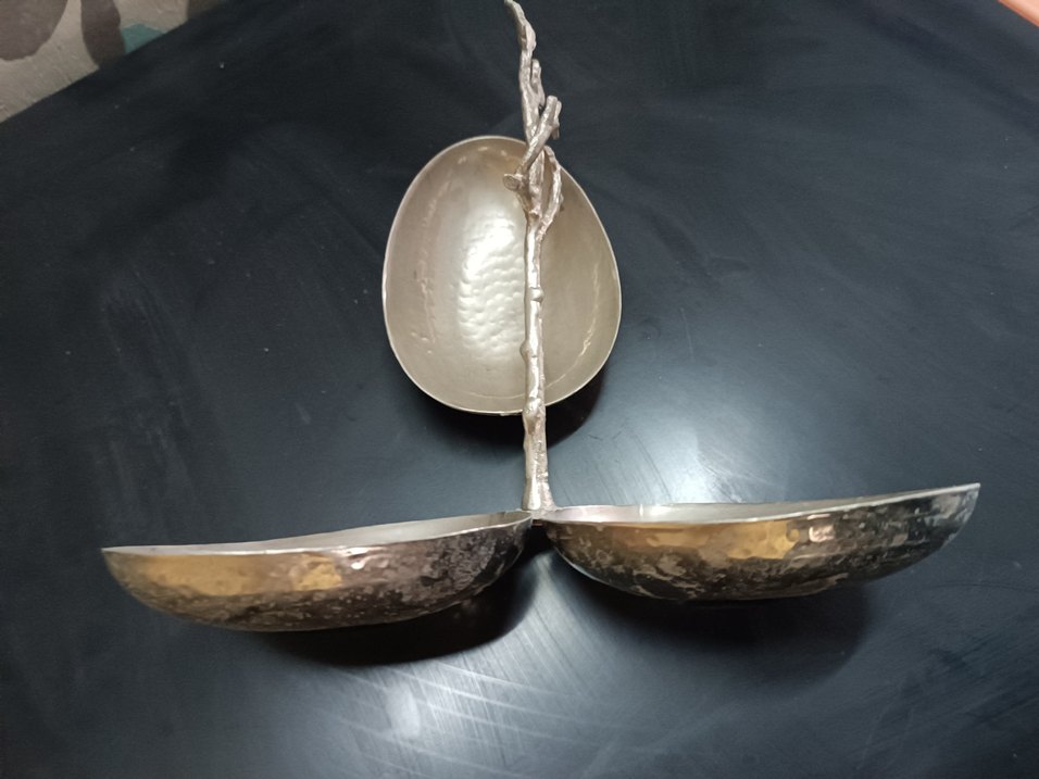 Alman gümüşü şekerlik fonksiyonel stand dekor obje - Görsel 3