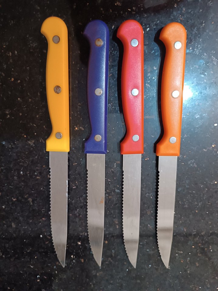 Renkli Saplı 4 Parça Meyve Bıçak Seti - Görsel 4