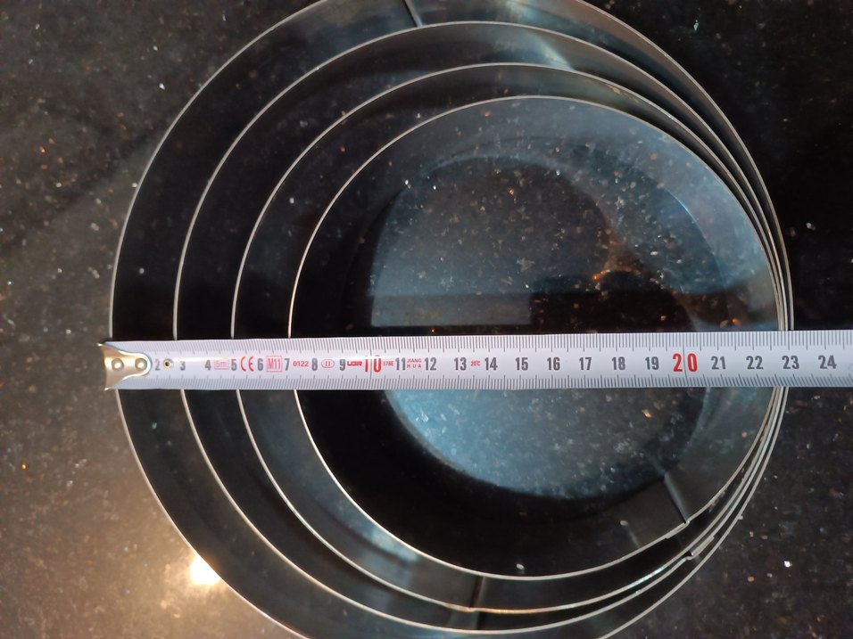 Metal Yuvarlak Kek Kalıbı Seti 23-21-19-17cm - Görsel 2