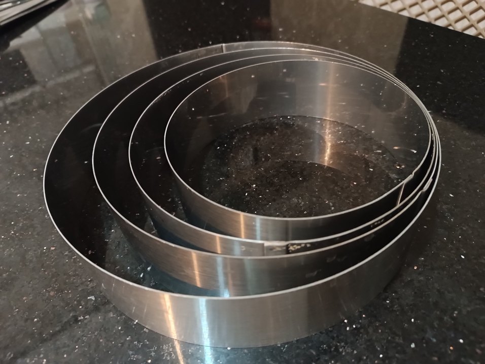 Metal Yuvarlak Kek Kalıbı Seti 23-21-19-17cm - Görsel 4