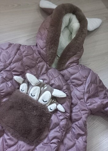 9 Ay Beden Kız bebek kışlık tulum mont