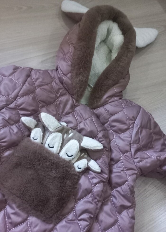 Kız bebek kışlık tulum mont  - Görsel 3