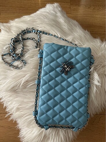 Guess Guess mavi orijinal askılı çanta