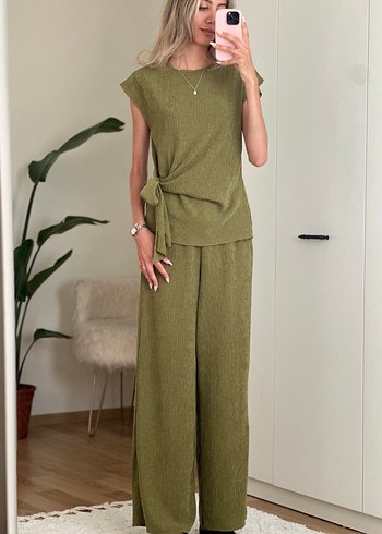 Kadın Keten Salaş Kesim Kolsuz Tulum - Görsel 2