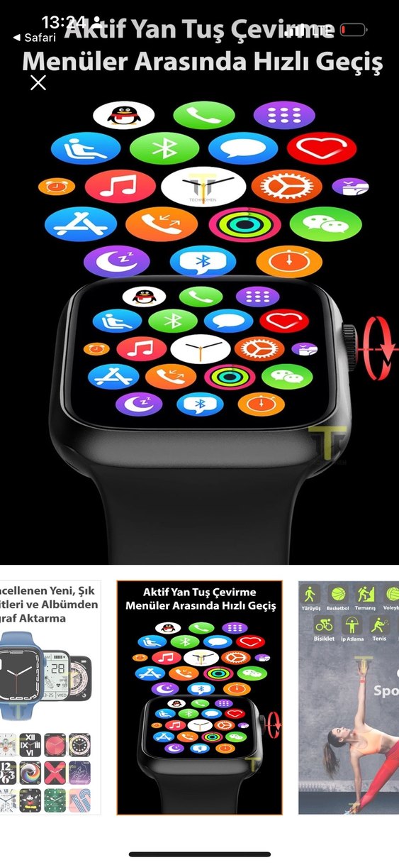 Siyah T700S Akıllı Saat - Görsel 3