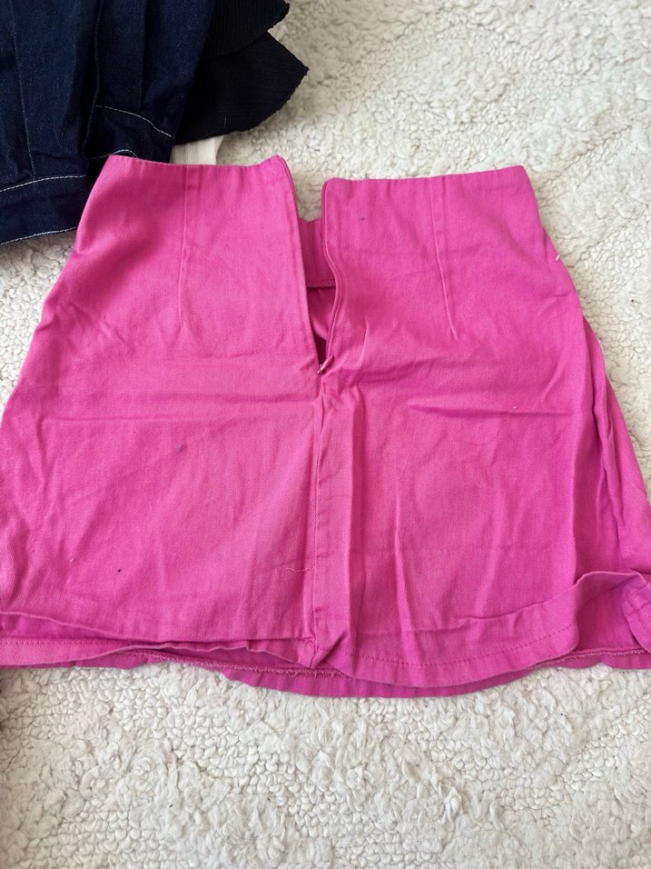 Pembe Keten Mini Etek - Görsel 3