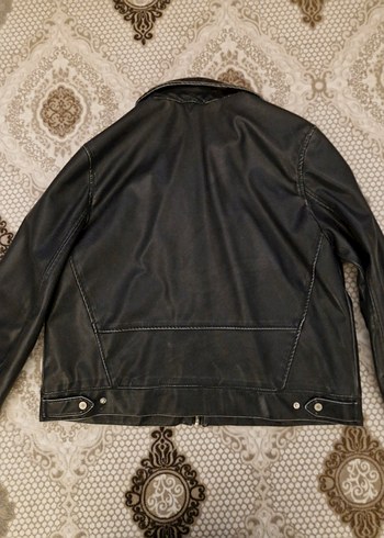 H&M H&M Gri Deri Biker Ceket Kadın