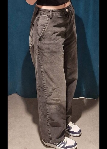 bershka gri skater pantalon
