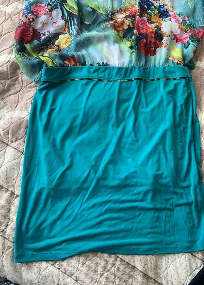 ÜSTÜ TÜL ALTI KALEM ELBİSE - Görsel 5