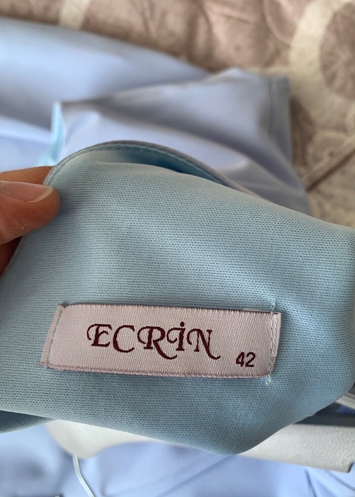 BEBE MAVİSİ KISA ABİYE ELBİSE - Görsel 4