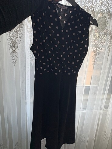 BARRELS AND OİL MİNİ PUANTİYELİ KRUVAZE ELBİSE - Görsel 6