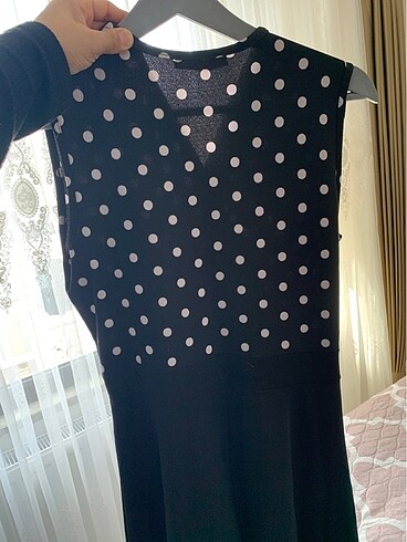 BARRELS AND OİL MİNİ PUANTİYELİ KRUVAZE ELBİSE - Görsel 5