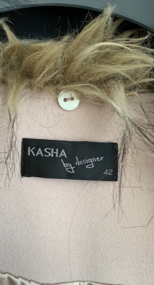 Kürk Yaka Detaylı Bej Kaban - Görsel 2