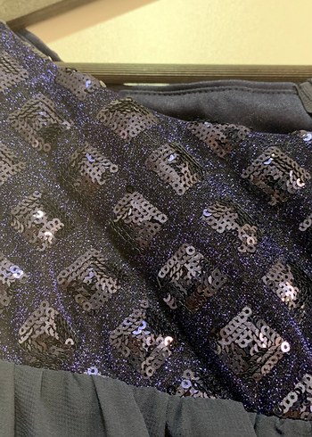 Lacivert Drapeli Uzun Abiye Elbise - Görsel 3