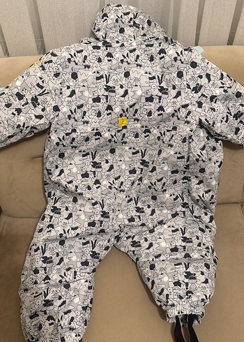 Gri Baskılı Bebek Erkek Kar Tulumu - Görsel 9