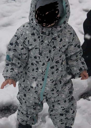 Gri Baskılı Bebek Erkek Kar Tulumu - Görsel 10