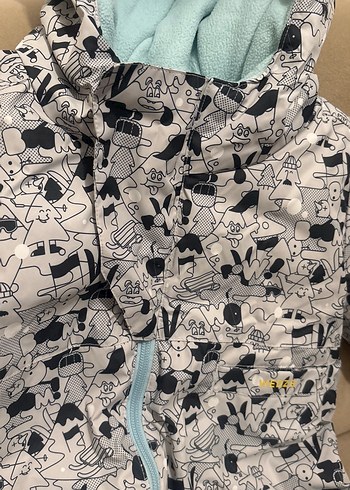 Gri Baskılı Bebek Erkek Kar Tulumu - Görsel 2