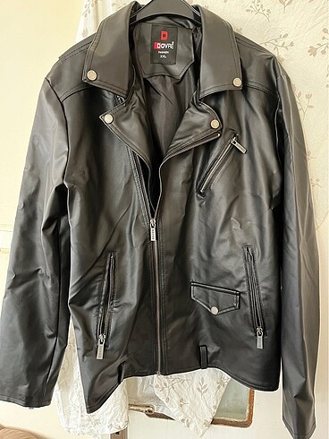 Deri biker ceket