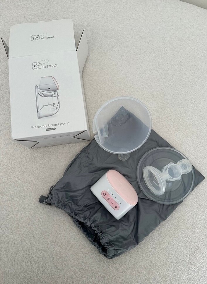 BEBEBAO Taşınabilir Göğüs Pompası Beyaz - Görsel 3