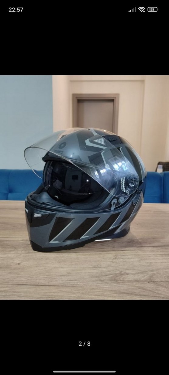 SHIRO KASK TERTEMIZ HIC CIZIGI YOK COK AZ KULLANILDI - Görsel 2