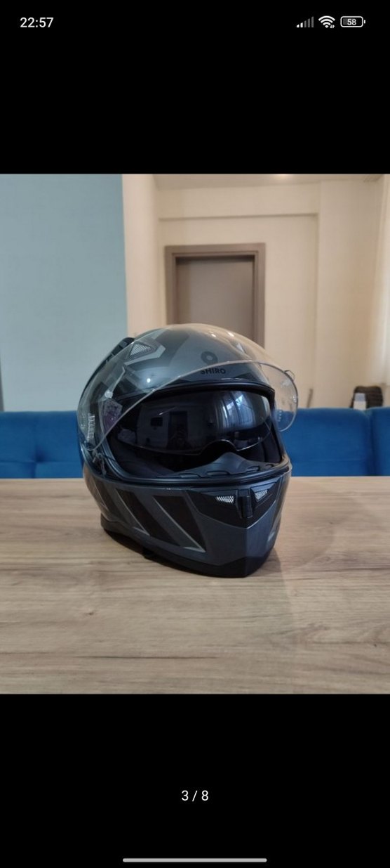 SHIRO KASK TERTEMIZ HIC CIZIGI YOK COK AZ KULLANILDI - Görsel 3