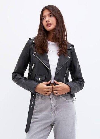 Pull and bear deri ceket 
