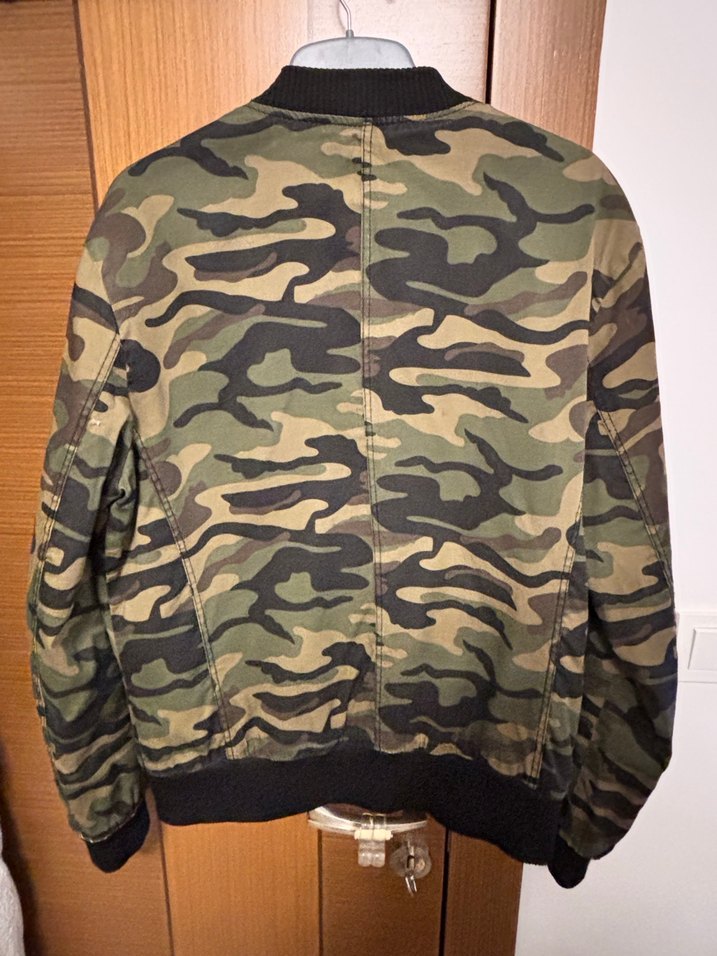 Erkek Kamuflaj Desenli Fermuarlı Ceket - Görsel 3