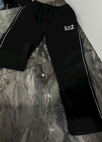 EA7 Siyah Fermuarlı Erkek Eşofman Altı - Görsel 4