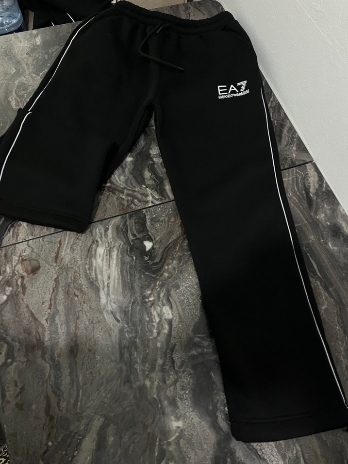 EA7 Siyah Fermuarlı Erkek Eşofman Altı - Görsel 4