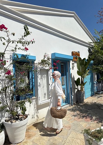 Bej Örgü Bohem Kadın Çanta - Görsel 3