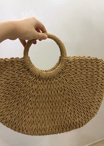 Bej Örgü Bohem Kadın Çanta - Görsel 2