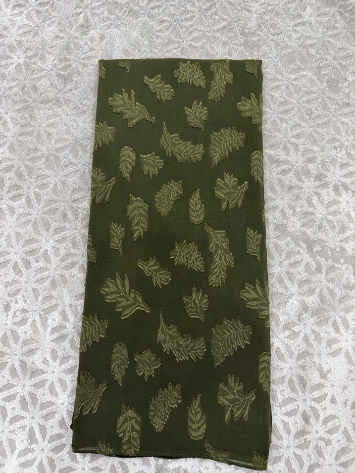 Yeşil Bohem Tarzı Drapeli Kadın Şal - Görsel 2