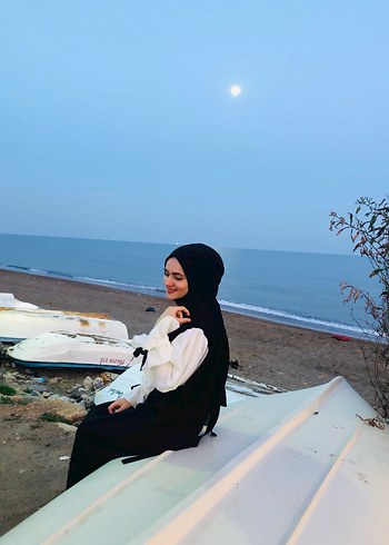 Drapeli Siyah Kadın elbise - Görsel 3