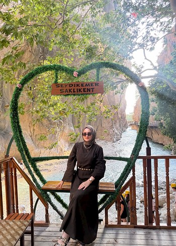 Bohem Stil Uzun Kamel Elbise - Görsel 5